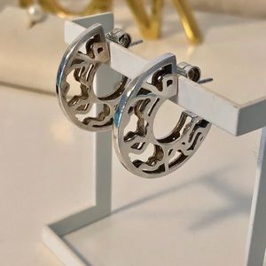 Tous Silver Hoop Earrings